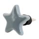 Solid Grey Star Ceramic Wine Bottle Stopper
